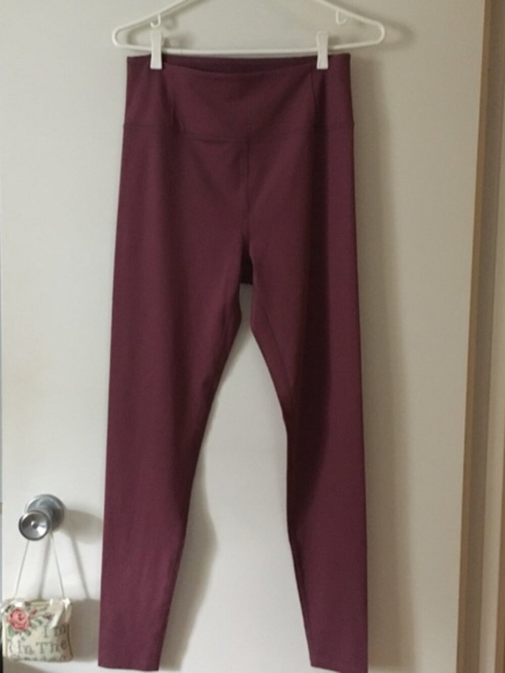 New GIRLFRIEND COLLECTIVE Goji Raspberry Ribbed High Rise Stretch Leggings